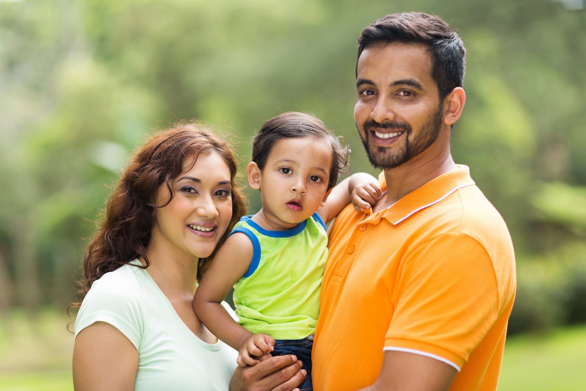 Young Indian family with a young child